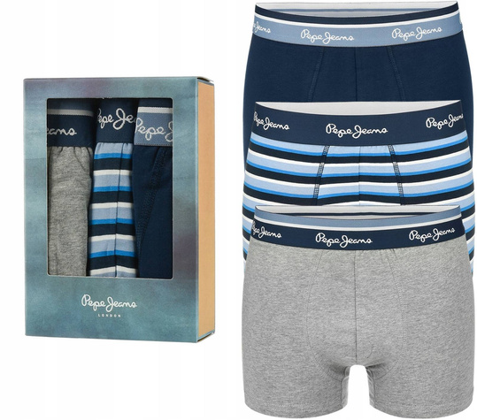 PEPE JEANS MAJTKI BOKSERKI MĘSKIE BAWEŁNA 3PAK U5_F3561_PEP_S3PKA