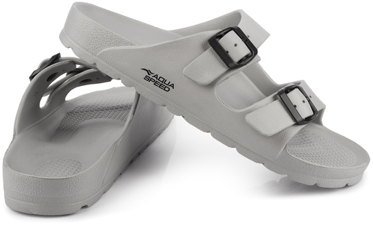 AQUA SPEED LAREDO kol. 05 szare klapki sportowe na basen plażę do ogrodu