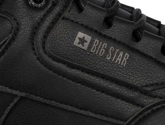 BIG STAR męskie buty sportowe sneakersy ocieplane ekoskóra czarne HI-POLY SYSTEM