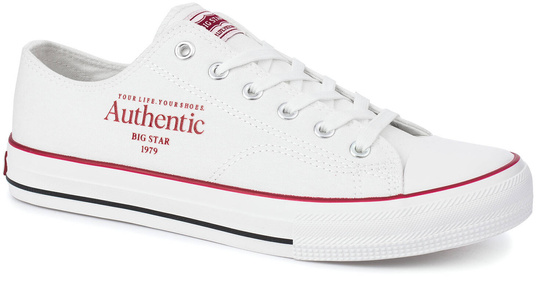 BIG STAR Authentic NN174057 MĘSKIE KLASYCZNE BIAŁE TRAMPKI