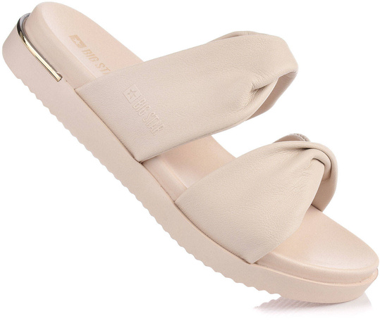 BIG STAR LL274A122 KLAPKI DAMSKIE WSUWANE NA LATO BEŻOWE NUDE