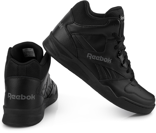 OUTLET: REEBOK ROYAL BB4500H2 CN4108 CZARNE BUTY WYSOKIE SPORTOWE SNEAKERSY SKÓRA