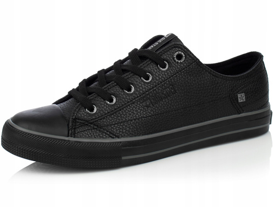 BIG STAR II174002 męskie trampki niskie czarne ekoskóra