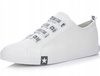 BIG STAR HH274094 damskie trampki niskie białe z gumkami