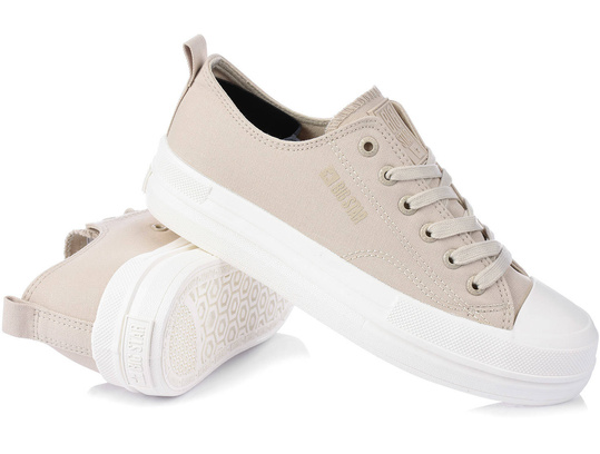 BIG STAR LL274969 DAMSKIE BEŻOWE KLASYCZNE TRAMPKI NA PLATFORMIE