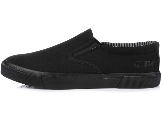 BIG STAR LL174066 MĘSKIE CZARNE KLASYCZNE TRAMPKI WSUWANE