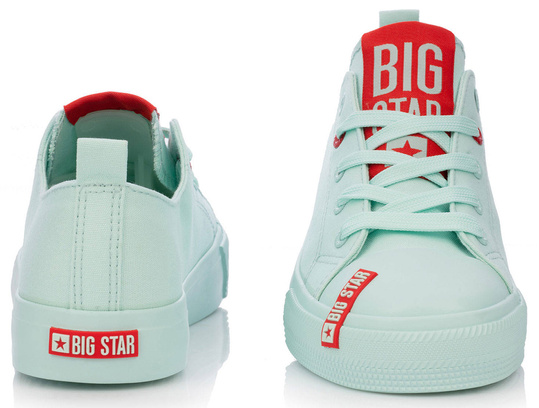 BIG STAR HH274679 damskie tramki niskie kolor miętowy