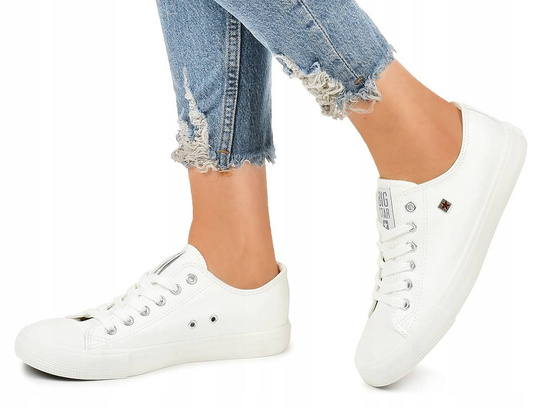 BIG STAR V274869 damskie trampki białe ekoskóra