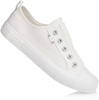 BIG STAR LL274162 DAMSKIE TRAMPKI TENISÓWKI KLASYCZNE WSUWANE BIAŁE