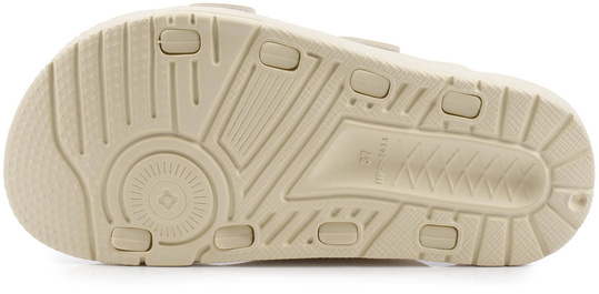 BIG STAR NN274A752 DAMSKIE KLAPKI Z KLAMRAMI NA BASEN PLAŻE BEŻOWE