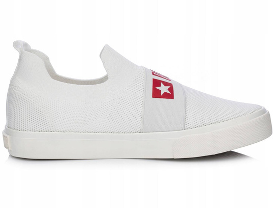 BIG STAR FF274219 damskie trampki wsuwane białe