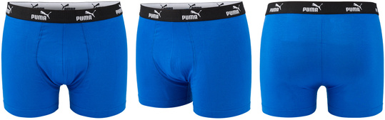 PUMA PROMO PRINT BOXER 935800-01 męskie bokserki majtki bawełniane 4PAK czarne niebieskie