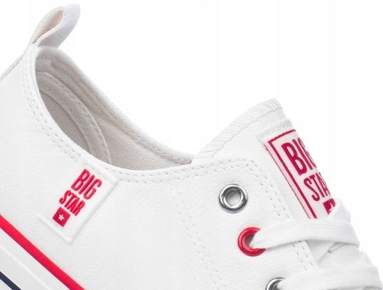 BIG STAR JJ274130 damskie trampki białe ekoskóra