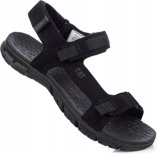 CATERPILLAR ATCHISON SANDAL P721278 MĘSKIE CZARNE SKÓRZANE SANDAŁY