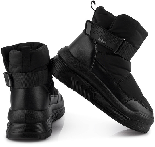 LEE COOPER LCJ3141 BUTY BOTKI DAMSKIE ZIMOWE ŚNIEGOWCE OCIEPLANE CZARNE