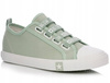 BIG STAR HH274097 damskie trampki niskie zielone z gumkami
