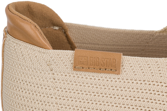 BIG STAR damskie trampki klasyczne wsuwane beżowe