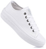 BIG STAR LL274A177 DAMSKIE BIAŁE KLASYCZNE TRAMPKI NA PLATFORMIE