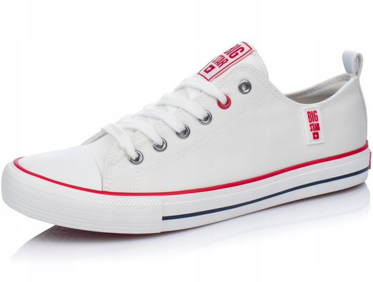 BIG STAR JJ174062 męskie trampki niskie klasyczne białe