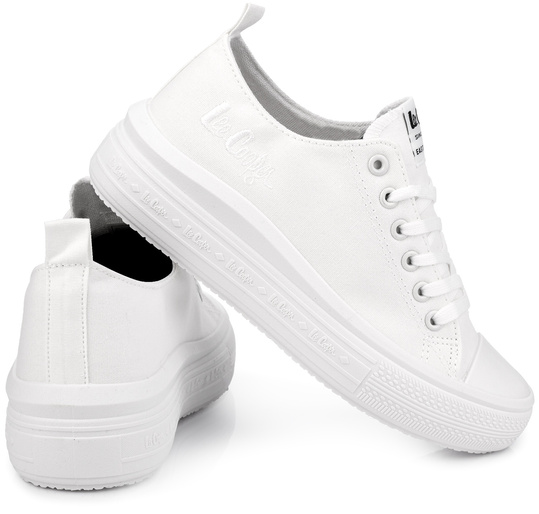 LEE COOPER LCW-25-44-3221L DAMSKIE TRAMPKI BIAŁE NA PLATFORMIE