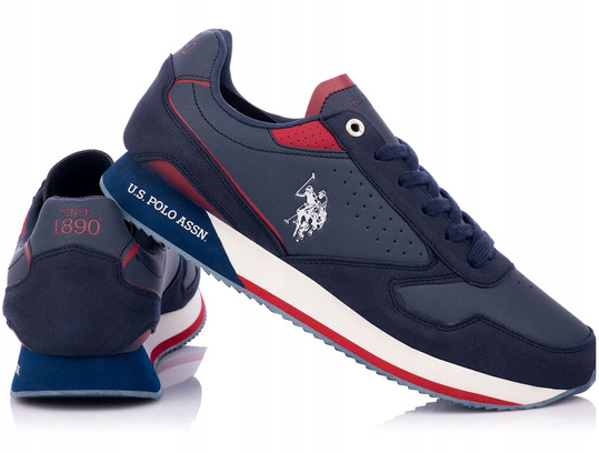 U.S. POLO BUTY MĘSKIE SPORTOWE SNEAKERSY GRANATOWE