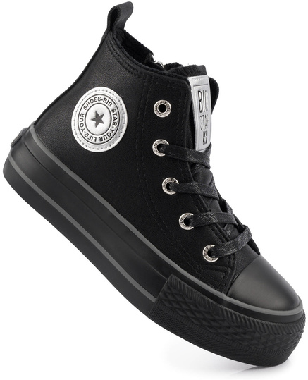 BIG STAR CZARNE BUTY DZIECIĘCE ZIMOWE OCIEPLANE DLA CHŁOPCA DZIEWCZYNKI