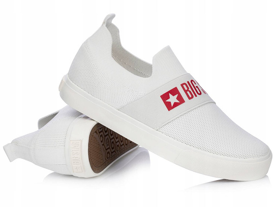 BIG STAR FF274219 damskie trampki wsuwane białe
