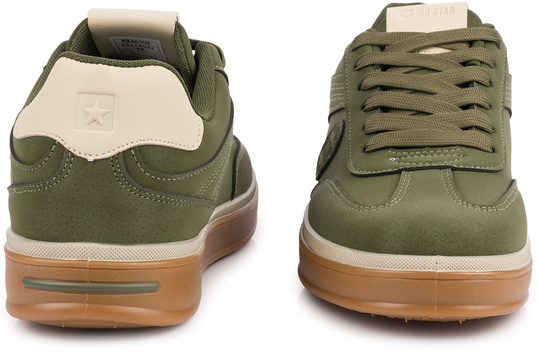 BIG STAR męskie buty klasyczne sneakersy zielone ekoskóra