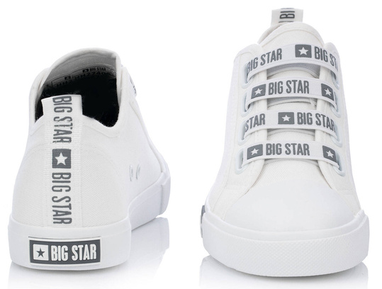 BIG STAR HH274094 damskie trampki niskie białe z gumkami