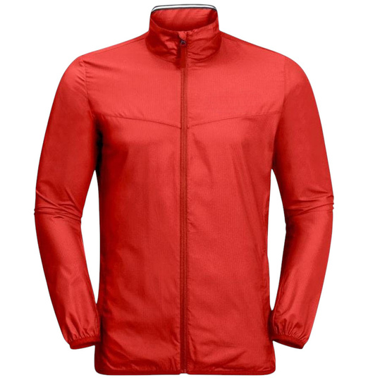 JACK WOLFSKIN MĘSKA CIENKA KURTKA WIATRÓWKA CZERWONA