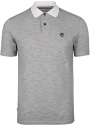 TIMBERLAND MĘSKA KOSZULKA T-SHIRT POLO BAWEŁNA BIAŁY KOŁNIERZYK