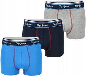 PEPE JEANS MAJTKI BOKSERKI MĘSKIE BAWEŁNA 3PAK U5_F3559_PEP_S3PKB