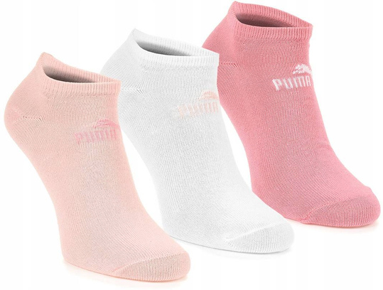 STOPKI PUMA SKARPETKI BAWEŁNA 3 PARY 3PAK 39/42 RÓŻOWE
