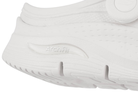 SKECHERS ARCH-FIT - IT'S A FIT 111385/WHT DAMSKIE LEKKIE KLAPKI KROKSY CHODAKI