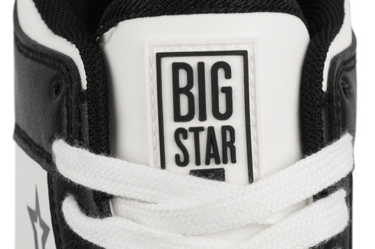 BIG STAR damskie buty sneakersy sportowe ekoskóra biało czarne