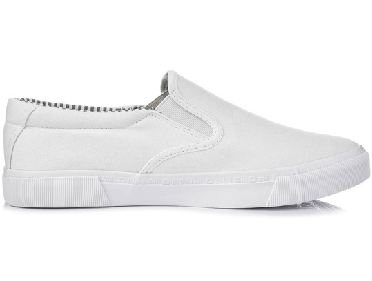 BIG STAR LL174063 MĘSKIE BIAŁE KLASYCZNE TRAMPKI WSUWANE