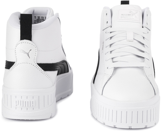 PUMA KARMEN II MID 397459-04 damskie buty sportowe sneakersy wysokie na platformie skórzane białe