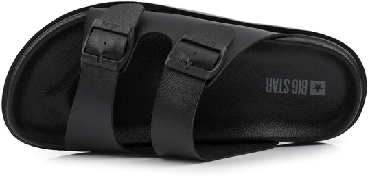 BIG STAR NN174597 MĘSKIE KLAPKI Z KLAMRAMI NA BASEN PLAŻE CZARNE