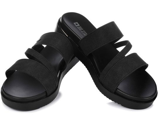 BIG STAR LL274934 KLAPKI DAMSKIE WSUWANE NA LATO CZARNE