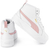 PUMA KARMEN II MID 397459-05 damskie buty sportowe sneakersy wysokie na platformie skórzane białe