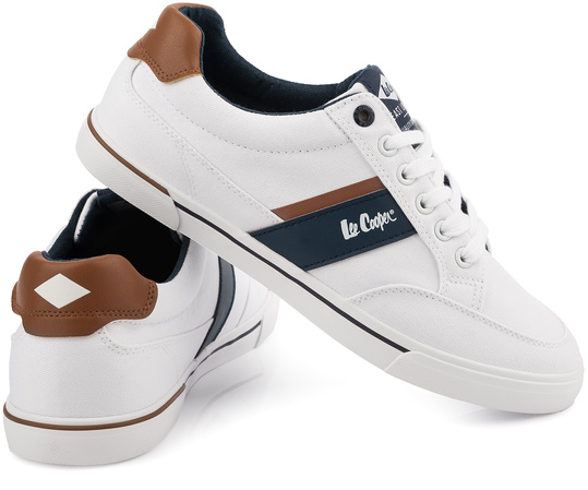 LEE COOPER 3244M męskie buty sportowe trampki niskie białe