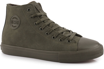 BIG STAR MĘSKIE OCIEPLANE WYSOKIE TRAMPKI ZA KOSTKĘ KHAKI EKOSKÓRA