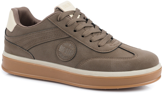 BIG STAR męskie buty klasyczne sneakersy brązowe ekoskóra
