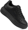 BIG STAR damskie buty sneakersy na platformie ekoskóra czarne