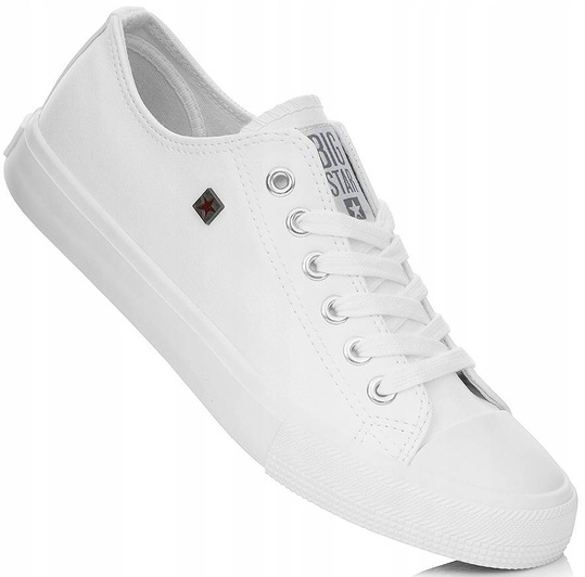 BIG STAR V274869 damskie trampki białe ekoskóra
