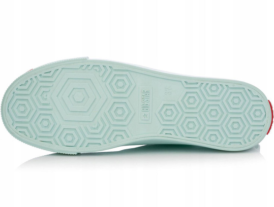 BIG STAR HH274679 damskie tramki niskie kolor miętowy