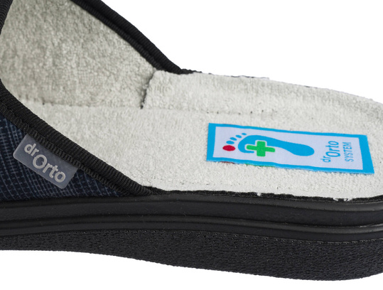 DR ORTO MĘSKIE KAPCIE KLAPKI PANTOFLE DOMOWE SZEROKIE ZDROWOTNE