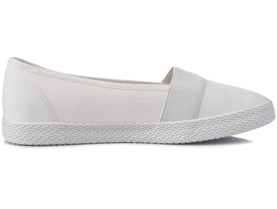 BIG STAR LL274201 BIAŁE DAMSKIE BALERINKI WSUWANE TRAMPKI TENISÓWKI