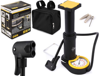 DUNLOP POMPKA NOŻNA ROWEROWA WARSZTATOWA Z MANOMETREM