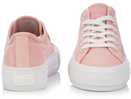 LEE COOPER LCW-21-31-0125L damskie trampki niskie koralowe